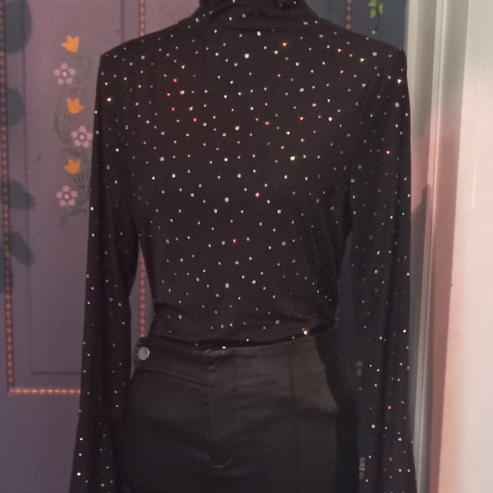 Sheer, sparkly top
